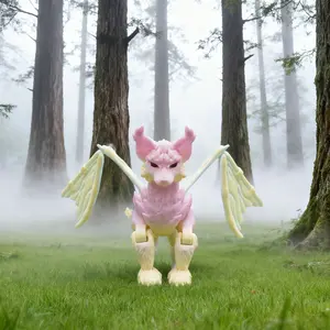 3D Printed Fox Statue with Wings, Collectible Figurines, Home Decor, Indoor Outdoor Decoration, High Precision Jointed, Christmas Gift, Party Favor