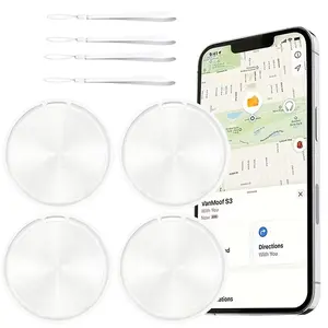 Smart Key Luggage Tracker Compatible with iOS and Android, Mini Electronic Tracking Device for Keys and Bags, Button Cell Battery