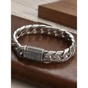 Vintage Bracelet, Punk Style Stainless Steel Bracelet for Men, Fashion Jewelry for Party, Daily Decor, Trendy All-match & Exquisite Jewelry for Birthday Gift