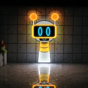 Fun Bot Neon sign For Game Room Decoration - Game Neon for Teen Boys Room Decoration - Best Gamer Gifts for Boys and Kids