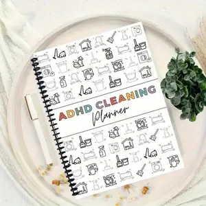 Organization Cleaning Planner Book, Ideal for Home Office and Dorm, Essential Adhd Office Accessory, Clean Schedule Organizer