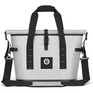40 Can Soft Cooler Bag - Insulated Leak-Proof Large Cooler Bag with Roll-Top  Seal | Portable Ice Chest for Camping, Beach, Travel, Picnics | 24HR Cold Retention