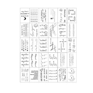 Waterproof 30 Sheets Assorted Minimalist Inspirational Quote Temporary Tattoos