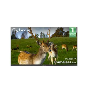 SYLVOX Full Sun Outdoor TV, 4K UHD Television with Ultra-Narrow Bezel, IP56 Waterproof, Google TV OS w/AI Wallpaper, Dolby Atmos, 2000 Nits Brightness  (Framless Pro, 2026)