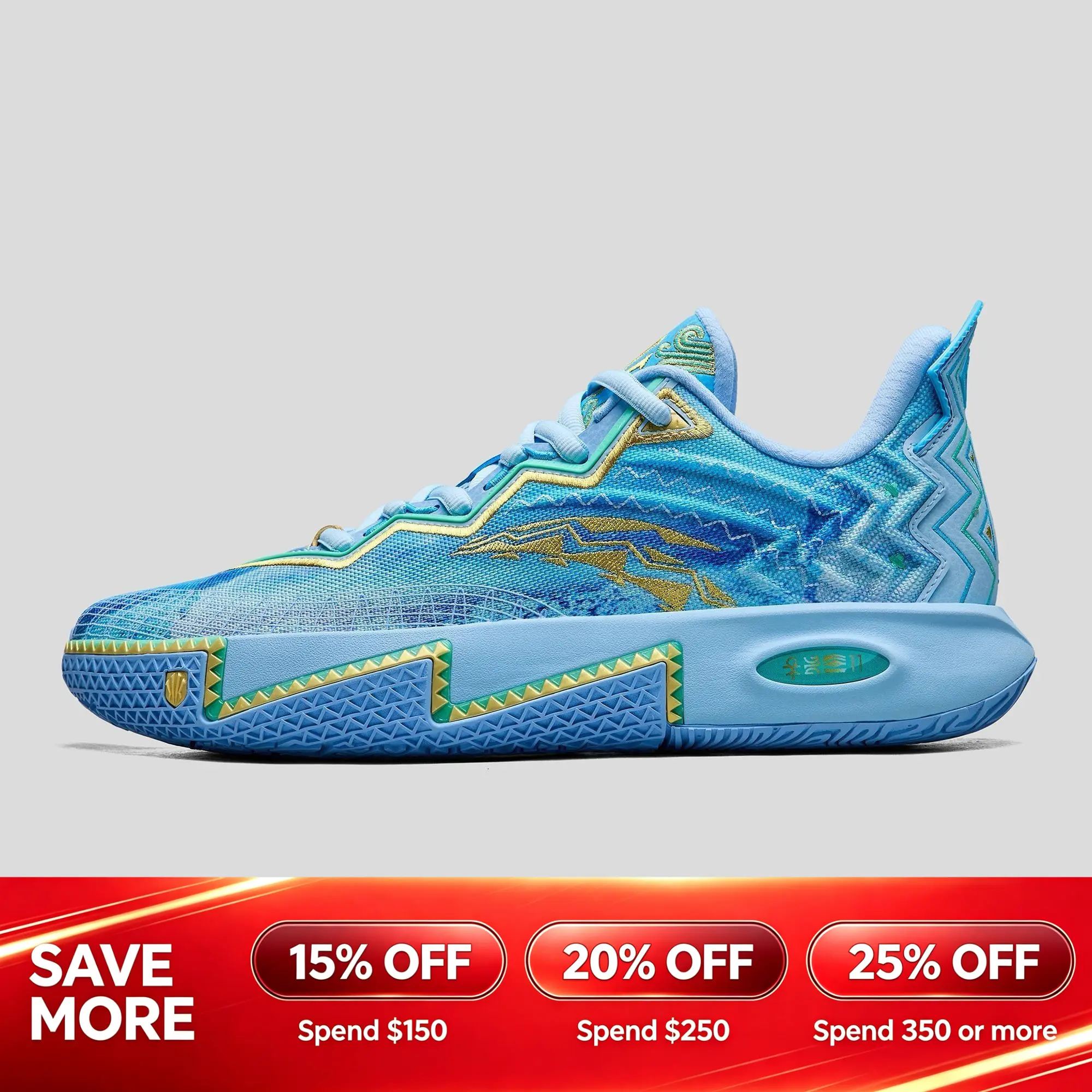 ANTA KAI 2 Klay Basketball Shoes Professional Anti-slip Blue Yellow Sports Shoes