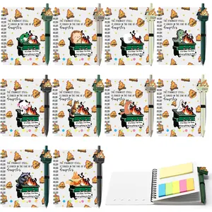 20 count Dumpster Fire Gifts Bulk Notebooks Set with Pens Sticky Notes, A6 Spiral Journals Bulk  for  Teachers, Graduation, Office Teams, First Responders Month