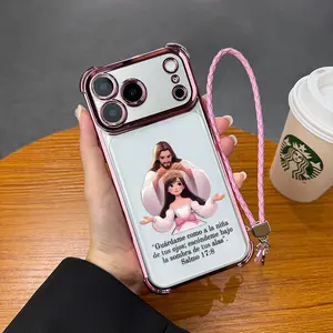 Salmo 17:8 Bible Verse Phone Case for iPhone 17 Pro Max Air 16 15 14 13 12 11 Plus X, Four-Corner Airbag Drop Protection, Faith, Personality, Protective Silicone Cover, Shockproof,Catholic