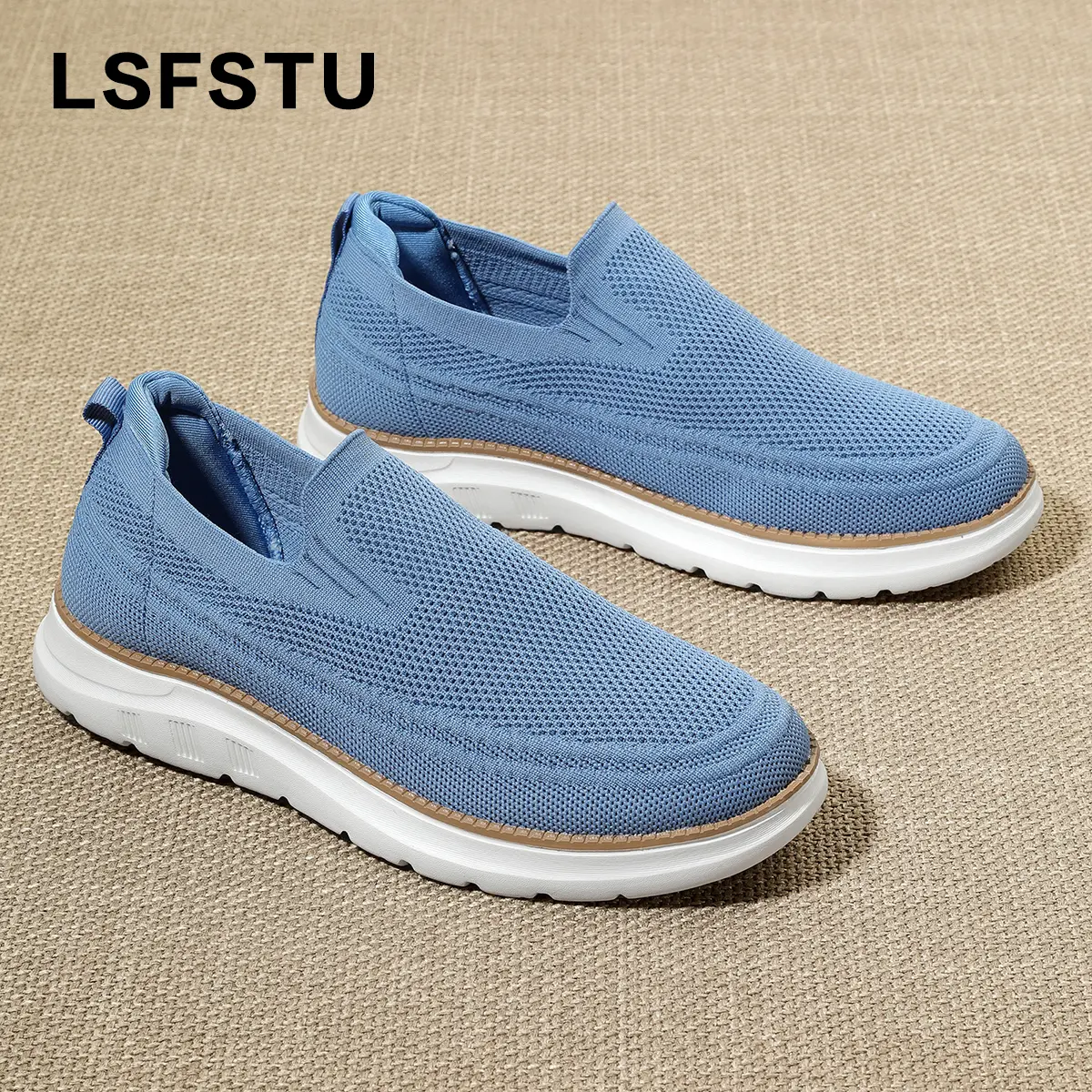 Men's Walking Shoes, Casual Slip-On Driving Moccasins, Comfortable Lightweight and Breathable Low-Top Footwear