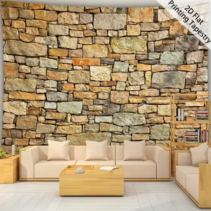 [2D printing] 1 piece - extra large size - brick wall landscape - high definition digital printing giant tapestry - polyester fiber - home decoration - Tapestry Room Decor - free installation