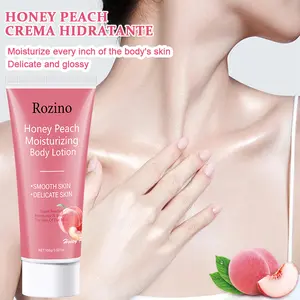Rozino Honey Peach Moisturizing Body Lotion 100g Tube for Smooth & Delicate Skin Care Cream Gentle Formula for Adults