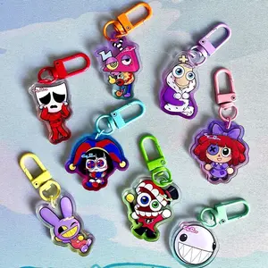 7 Ops TADC The Amazing Digital Circus Keychains, Colorful Clear Acrylic Bag Charm Gifts