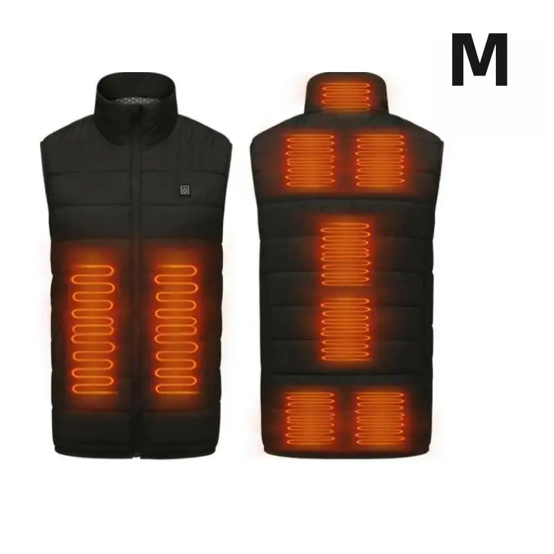 USB Rechargeable Heated Vest, 1 Count 9 Heating Zones Smart Electric Heating Vest, Washable Outdoor Heating Vest for Men & Women, Outdoor Sports Accessories