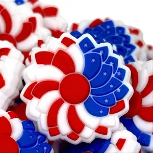 1pc Life Is A Flowers Silicone Focal Beads - Beading & Crafting Supplies