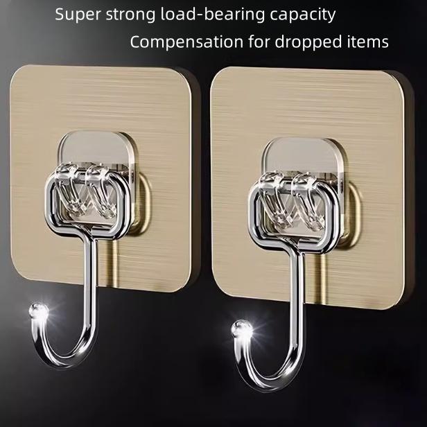 10 pieces of wall mounted hooks with strong adhesive and no need for drilling holesThey can be used to stick kitchen items on the wall without leaving any marks The hooks are made of durable materials Organiser Organizing
