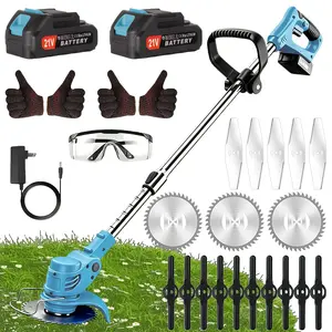 【TM3】Portable Home Cordless ElectricLawnmower, Garden Weeder/Wireless Mower Features 3Blade Types And Two High-capacity Lithium-ion BatteriesPowerful Performance for Lawns, Gardens, And Yards ToolMen's Gift Christmas