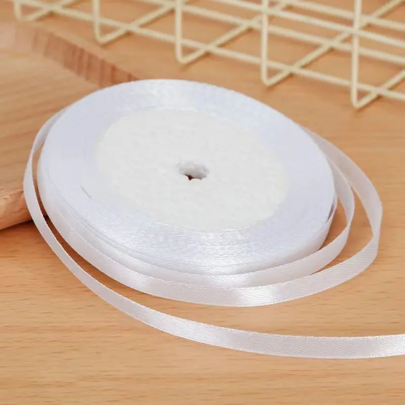 1Roll 22M 0.24inch/0.6cm DIY Natural Satin Decorative Sew Supply Sewing Clothing Handwork Bows Party Gifts Wrapping Decoration