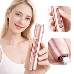 Electric Trimmer and Shaver, Rechargeable 2-in-1 Dual Head Precision Grooming Tool for Beard, Mustache & Body Hair, USB Travel Razor for Men & Women, Mustache Trimmer, Precision Beard Trimmer