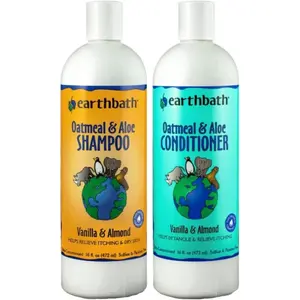 Dog Shampoo and Conditioner - Oatmeal Shampoo for Dogs, Anti Itch Dry Skin Relief Pet Wash, Medicated Dog Shampoo & Conditioner, Hypoallergenic, Tearless - 16 Oz (1 Set)