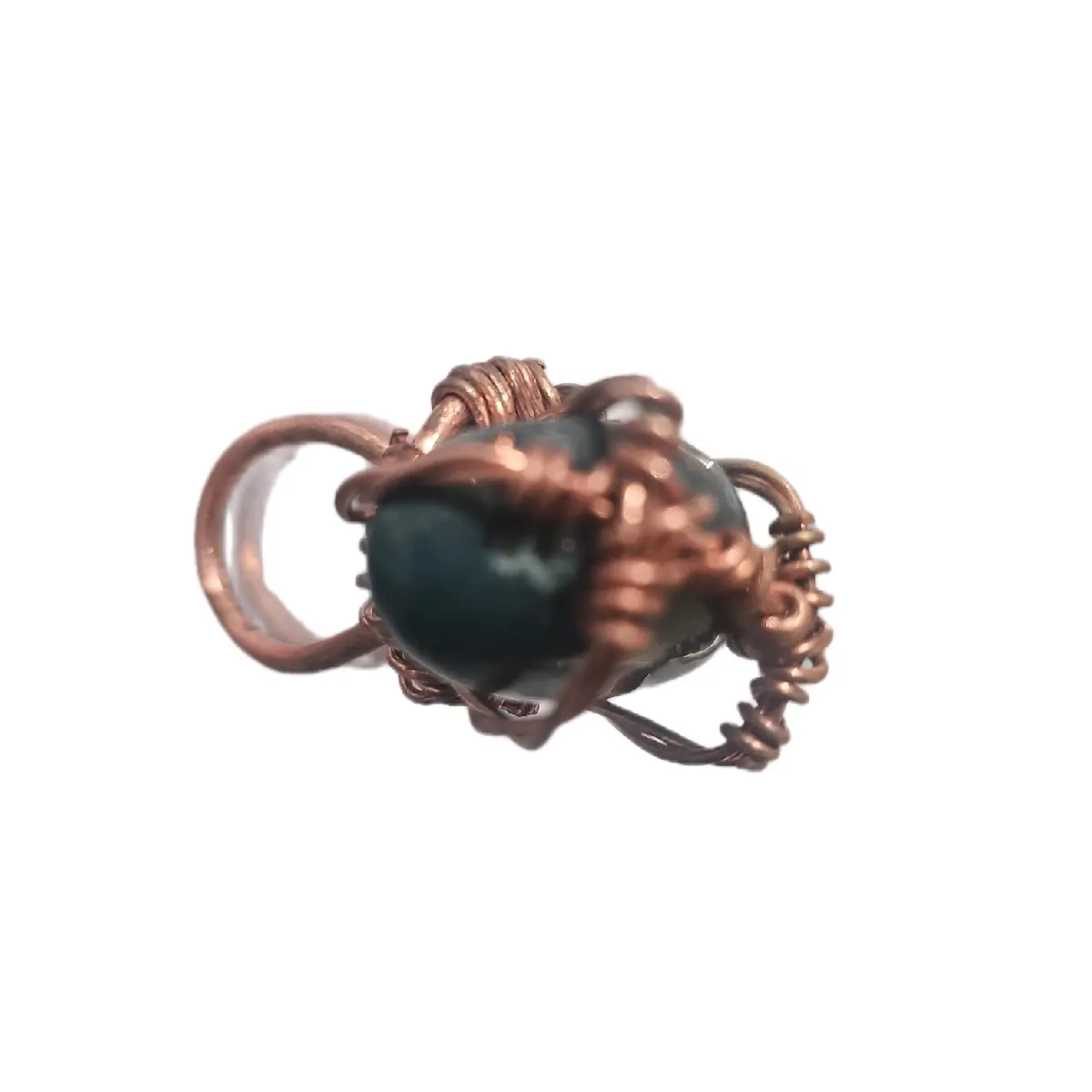 Chalcedony Crystal Ring - Dark Green Color, Elegant Design, Ideal for Everyday Wear