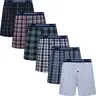 JupiterSecret 6-Pack/10-Pack Men's Plaid Woven Boxer Shorts Underwear, Breathable Cotton Blend, Button Fly, Elastic Waistband, Assorted Colors