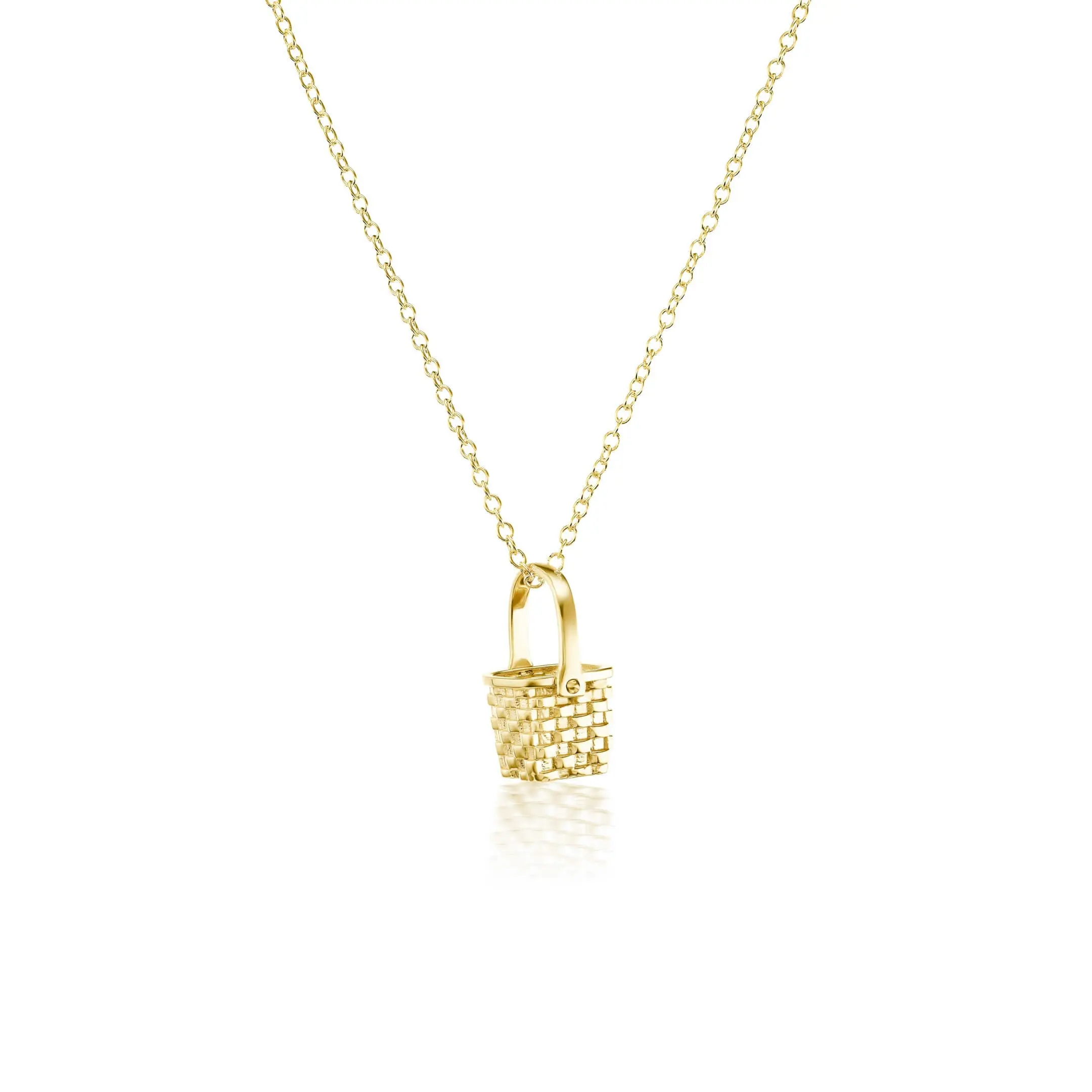 Gold Basket Case Pendant