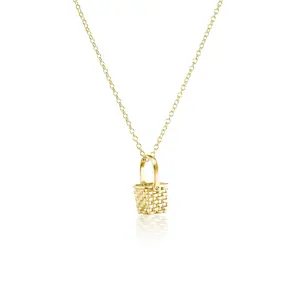 Gold Basket Case Pendant