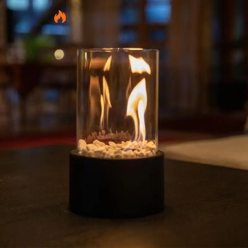 Outdoor tabletop fireplace, modern indoor and outdoor tabletop alcohol heater, home terrace balcony decorative wood stove, outdoor fireplace, gift for mother, wedding, housewife, tabletop fire pit, Patio Fire Pit, Outdoor Fire Pits