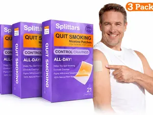 3 Pack-Splittars Quit Smoking Aid – Stop Smoking Patches, Smoking Cessation Patches for Nicotine Free Quit Smoking, Natural Anti Smoking Patches with 21 Day Cravings Support – Stop Smoking, Start Living