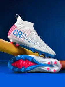 Professional men's football shoes new AG spike boots  non-slip adult breathable high-top soccer cleats lovers outdoor lawn light football boots competitions training shoes classic black sports soccer shoes., Football Field Boots