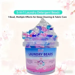5D Reactive Oxygen Laundry Capsules, 50/100 Count, 8g Each, 5-In-1 Multi-Effect Detergent Pods, Deep Cleaning, Fabric Care