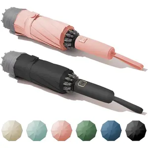 Windproof Travel Umbrella for Rain, Large Portable Reverse Folding  Umbrella, Inverted Design, Compact Auto Open Close with Durable  Canopy, Fits Backpack/Women Men, 45.6 Inch