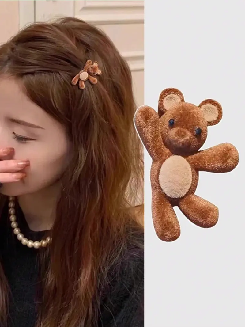 cute bear large claw hair clips - TikTok Shop display picture 1