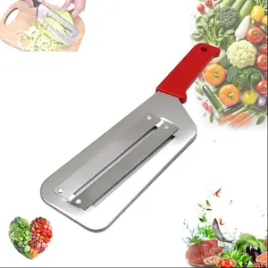 Dual Blade Vegetable Cutter, Vegetable Cutting Slicer, Premium Stainless Steel Shredder Knife, Ultra Sharp, Durable, Easy to Clean, Essential Cooking Kitchen Tool