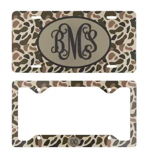 Hunting Camo Personalized License Plate, Custom Car Tag, License Plate Frame, Monogram License Plate
