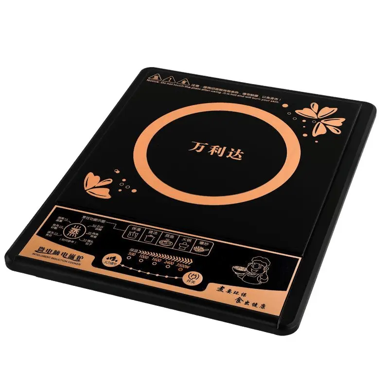 3500W Energy Efficient Household Induction Cooker - Button Control, 35x25cm Crystal Glass, High Heat Wok, 200W & Above, Spill Proof Kitchen Appliance for Daily Family Meals, All Ages Use