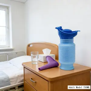 Women's Outdoor Urinal Silicone Portable Urine Bucket, Leak-Proof Emergency Car Camping, Hygienic Easy Clean, Model 001