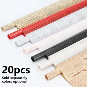 Classic Vintage English Newspaper Paper, Gift Wrapping Paper, Flower Bouquet Packaging, Art Craft Inner Liner, Waterproof, 22.8 Inch
