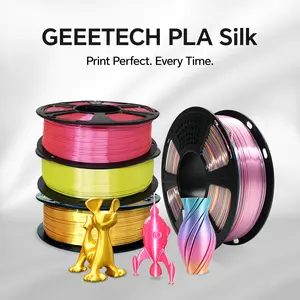 Geeetech Silk PLA Filament Vacuum Packaging Various Colors For 3D Printer, 1roll/1kg 1.75mm,Neatly Wound 3D Printing Shiny Pla Silk Filament, Dimensional Accuracy +/- 0.02mm