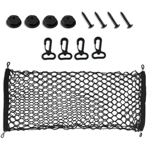 Cargo Net Stretchable, Trunk Net for SUV, Adjustable Elastic Trunk Storage Net with Hook, Universal  Bed Organizer  Interior Accessories Fit for  SUVs,  and
