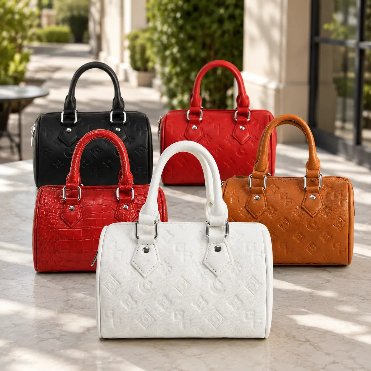 Women's Quilted PU Leather Boston Handbag - Casual Trendy Multi-Function Bag with Top Handle, Adjustable-Removable Shoulder Strap, Fantasy Graphic Letter Print Strap, Large Capacity for Business, Travel Use