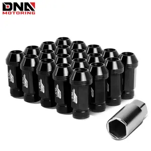 J2 Engineering 7075 Aluminum M12X1.5 20Pcs 50mm Knurled Top Lug Nuts+Key