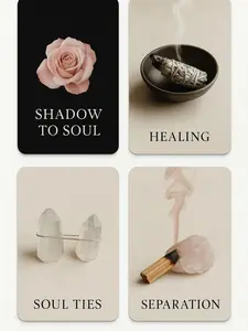 Shadow to Soul Oracle Deck - 78-Card Set for Divine Healing & Karmic Connections Includes Soul Ties & Separation Cards for Spiritual Growth & Self-Discovery