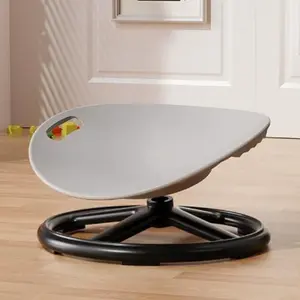 Durable Plastic Rotating Sensory Chair - Oval Eggshell Design with Non-Slip Metal Base, Ergonomic Balance & Focus Enhancing Exercise Chair for Home Use, Posture Correction & Core Strength Training, Sturdy Circular Base for Stability