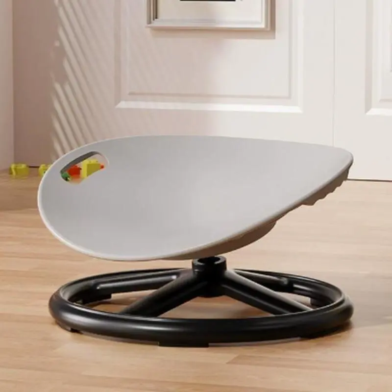 Durable Plastic Rotating Sensory Chair - Oval Eggshell Design with Non-Slip Metal Base, Ergonomic Balance & Focus Enhancing Exercise Chair for Home Use, Posture Correction & Core Strength Training, Sturdy Circular Base for Stability