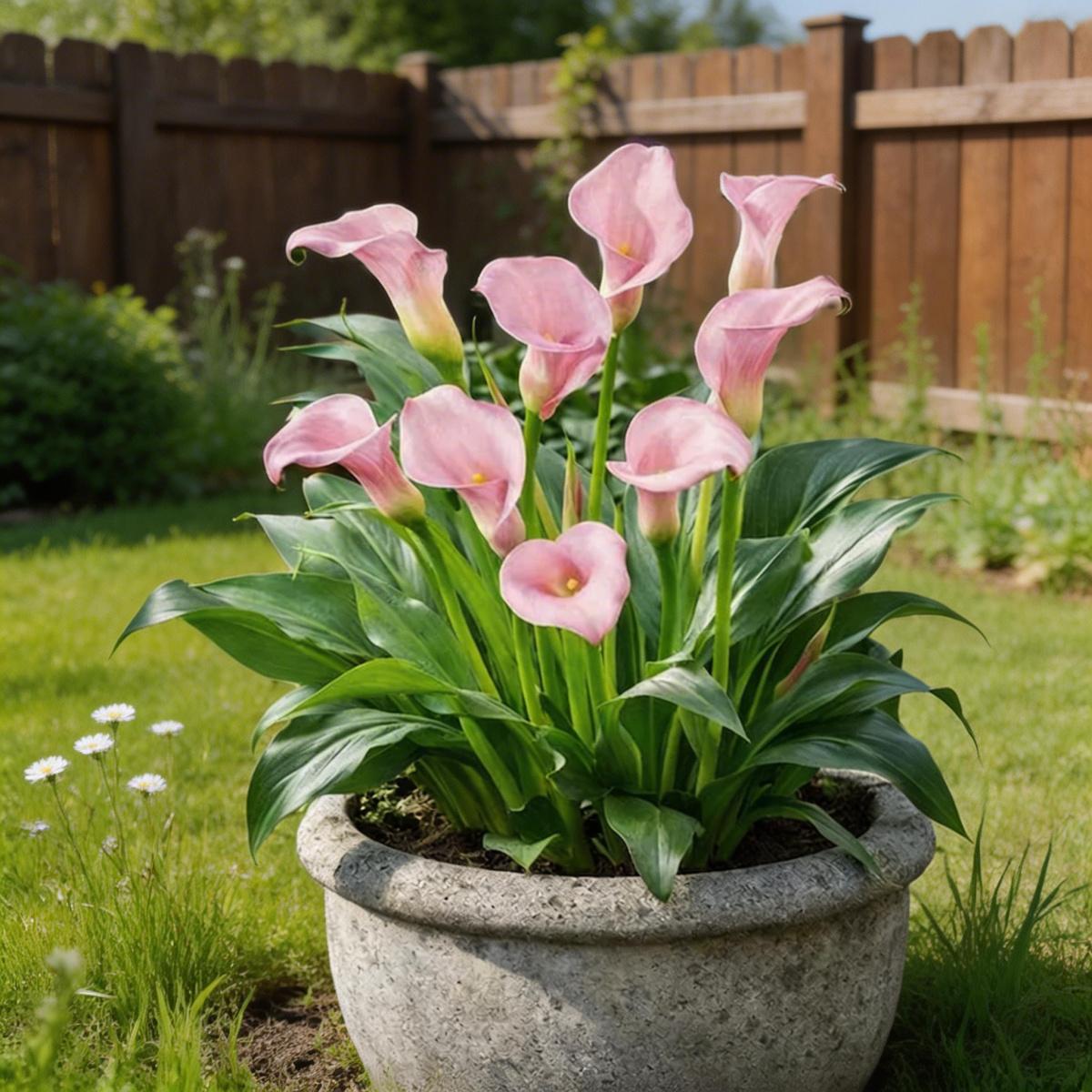 Elegant Calla Lily Bulbs for Garden & Indoor Planting – Premium Rhizomes with Large Blooms for Wedding Decor & Home – Easy to Grow Perennial Flowers for Pots, Borders, and Patio
