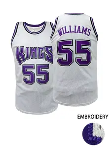 Boyfriend Style King #55 Basketball Jersey, Loose Fit Breathable Sleeveless Round Neck Vest Top with Embroidered Graphics, Suitable for Basketball, Sports Running and Workout,Athletic Tops, Gym Apparel, Basketball Gear, Unisex Style