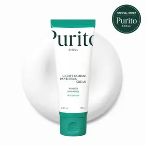 Purito Mighty Bamboo Panthenol Cream, 10% Panthenol Hydrating Face Moisturizer, Korean Skincare