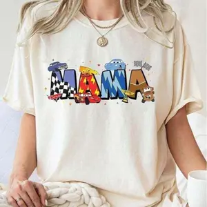 Retro McQueen Cars Shirt | Cars Movie Mama T-Shirt | Lightning McQueen Shirt | Piston Cup Champion Shirt | Car Mom Shirt EXR