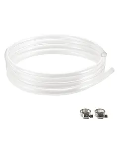 Clear Vinyl Tubing 1/2" ID x 5/8" OD, 10 Feet PVC Plastic Tubing Hose, Flexible Clear Hose For Water Transfer, General Purpose Use, Aquarium, Hydroponics, Irrigation, Air Lines, And DIY Projects