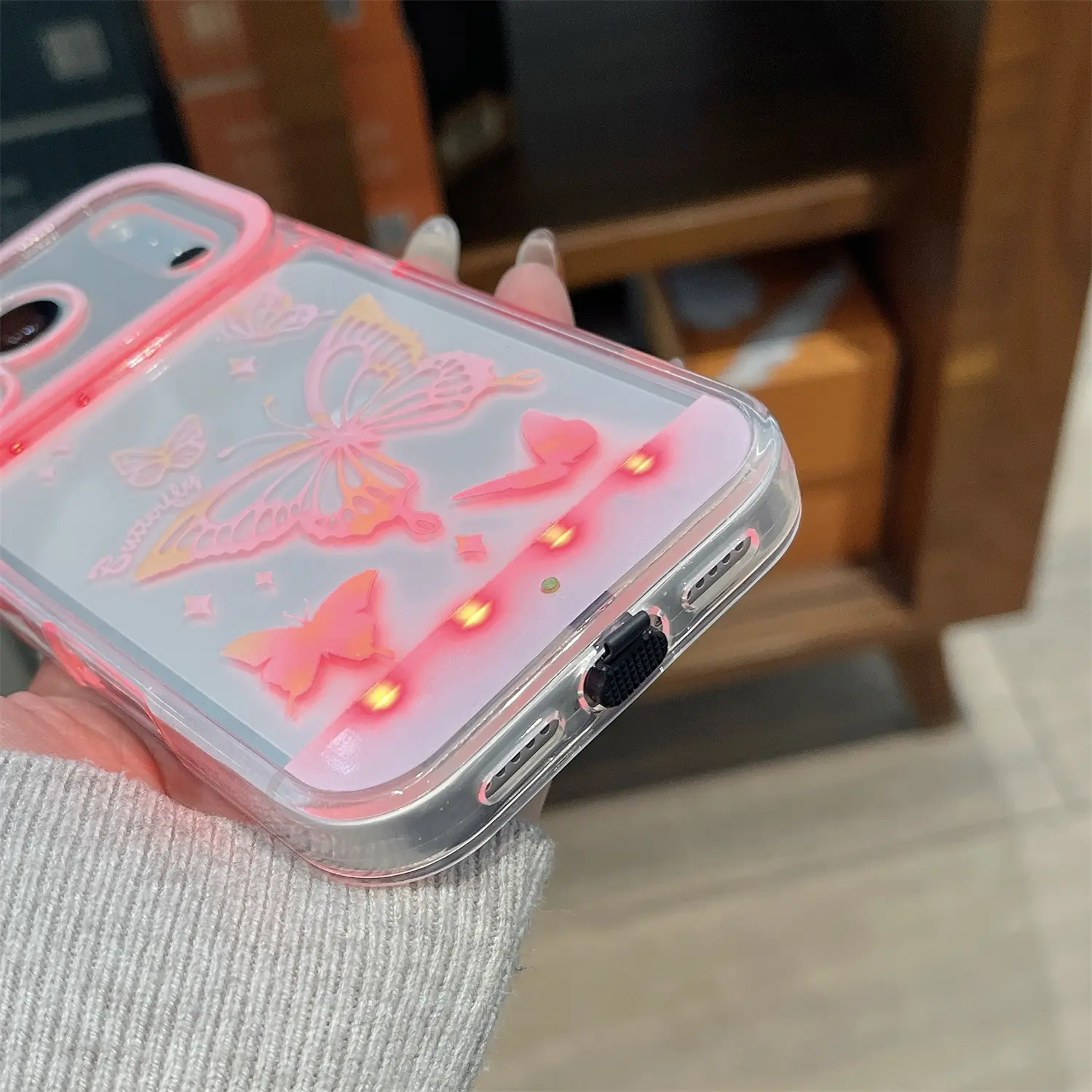 Cute Clear LED Flash Butterfly Pattern Phone Case for iPhone 17 Pro Max/17 Air 17 16 Pro 15 plus 14 13,Soft TPU Full Camera Lens Shockproof Protective Phone Cover - TikTok Shop Cute Clear LED Flash Butterfly Pattern Phone Case for iPhone 17 Pro Max/17 Air 17 16 Pro 15 plus 14 13,Soft TPU Full Camera Lens Shockproof Protective Phone Cover - TikTok Shop